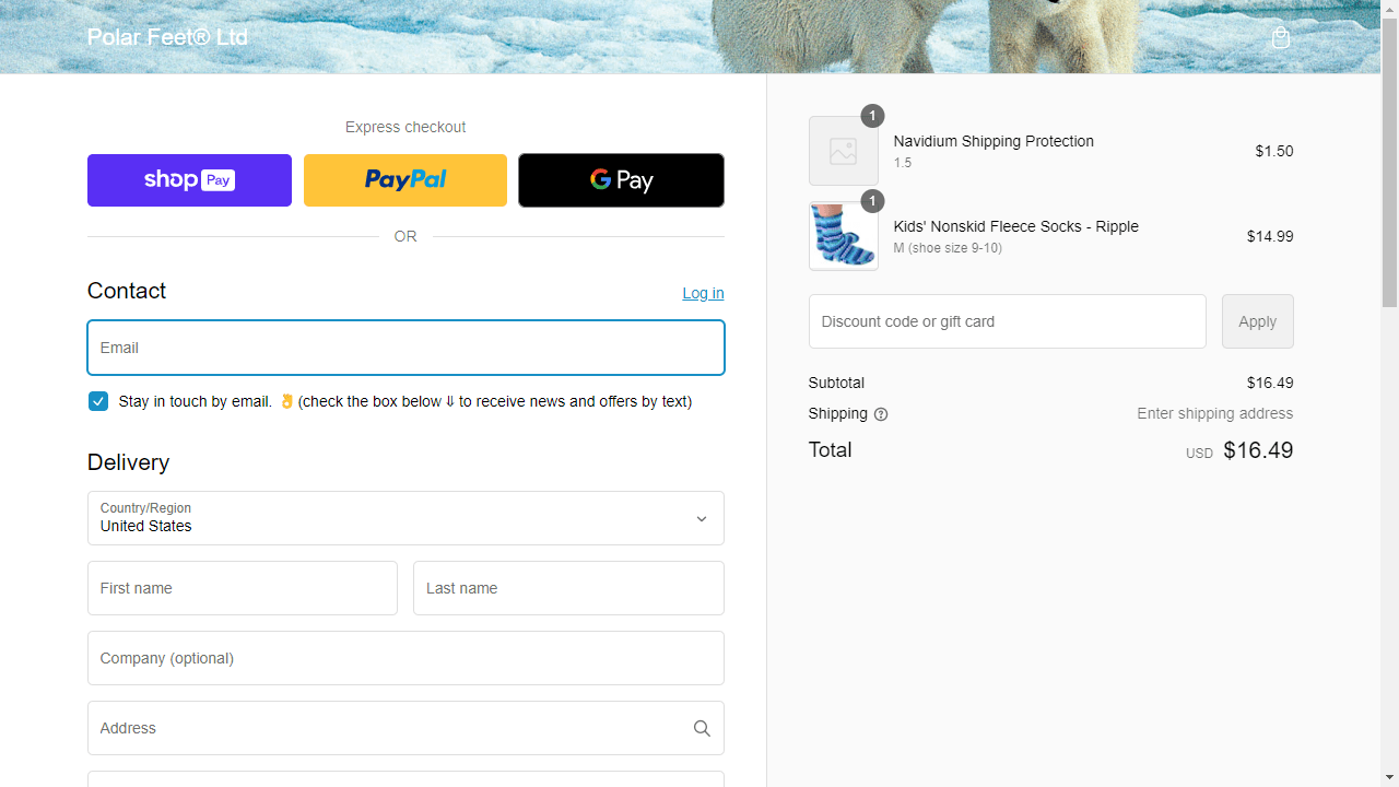 How to apply Polar Feet coupon code